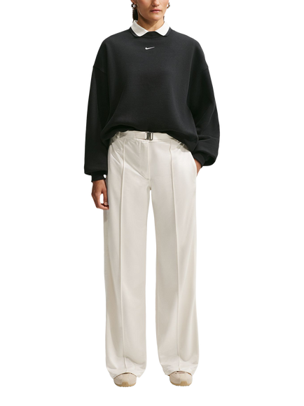 Nike Studio Fleece Crew Neck Sweatshirt, Total Black/Sail - view 2, Total Black/Sail