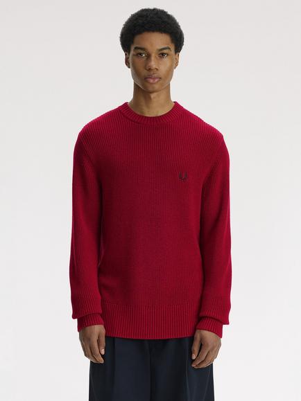 Fred Perry Fisherman's Jumper, English Rose Red, English Rose Red