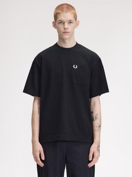 Fred Perry Relaxed Cotton Crew Neck T-Shirt, Black, Black