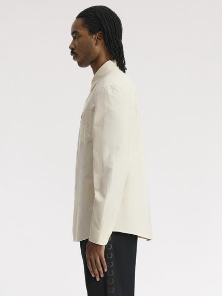 Fred Perry Relaxed Cotton Regular Fit Oxford Shirt, Ecru - view 2, Ecru