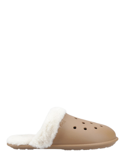 Crocs Classic Fuzz Scuff Slippers, Sepia