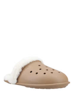 Crocs Classic Fuzz Scuff Slippers - view 2, Sepia