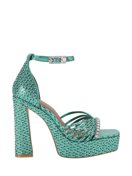Kurt Geiger London Crystal Strap Platform Sandals, Green, Green