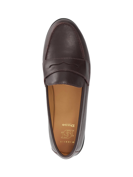 Dune London Ginelli Wide Fit Leather Loafers, Burgundy - view 2, Burgundy