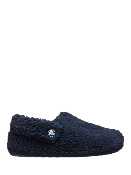 Crocs Kids' Classic Cozzzy Faux Fur Slippers, Navy, Navy