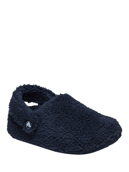 Crocs Kids' Classic Cozzzy Faux Fur Slippers, Navy - view 2, Navy