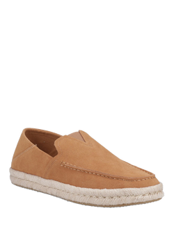 TOMS Alonso Rope Leather Loafers, Tan - view 2, Tan