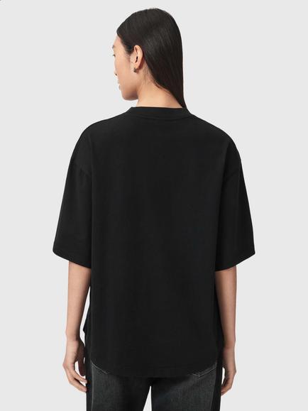 AllSaints Reflex Amelie T-Shirt, Black - view 2, Black