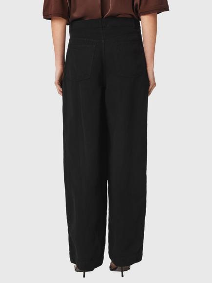 AllSaints Phi Tailored Linen Blend Trousers containing TENCEL™ Lyocell - view 2, Black