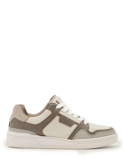AllSaints Regan Plus Leather Trainers, Grey, Grey