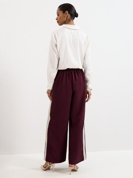Phase Eight Petite Seren Trouser, Burgundy - view 2, Burgundy