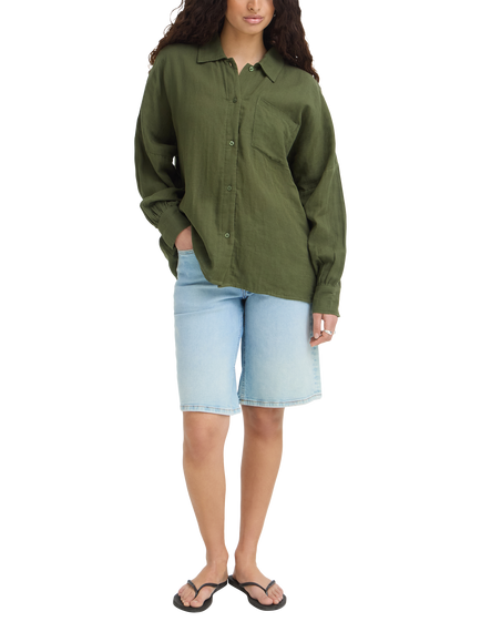 ICHI Iafoxa Shirt, Grape Leaf, Grape Leaf