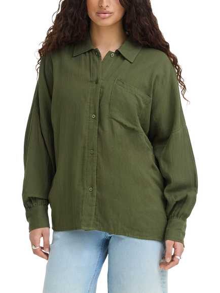 ICHI Iafoxa Shirt, Grape Leaf - view 2, Grape Leaf