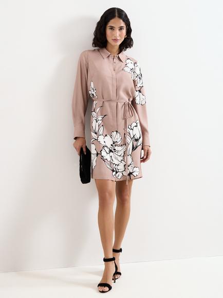Phase Eight Kendra Floral Shirt Dress, Brown, Brown