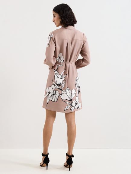 Phase Eight Kendra Floral Shirt Dress, Brown - view 2, Brown