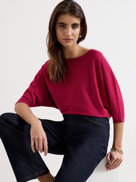 Phase Eight Cristine Knit Jumper, Burgundy, Burgundy