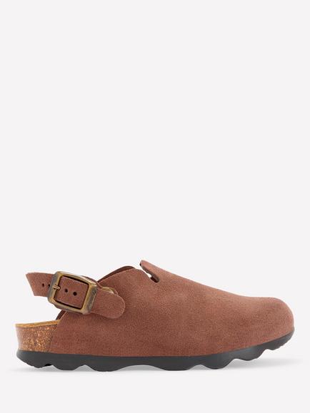 Mini Boden Kids' Suede Clogs, Raw Umber, Raw Umber