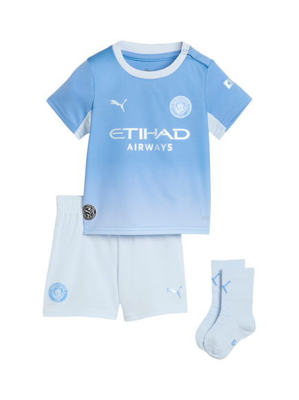 PUMA Baby Manchester T-Shirt and Shorts Football Kit, Light Blue/Icy Blue, Light Blue/Icy Blue