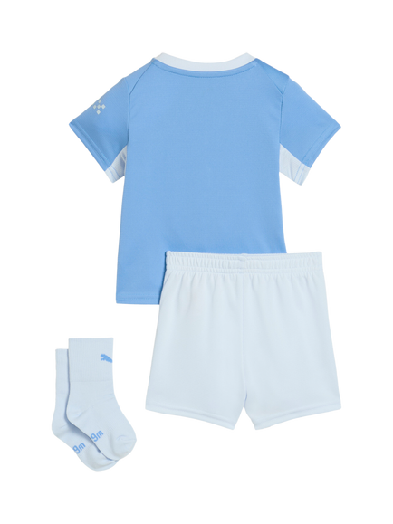 PUMA Baby Manchester T-Shirt and Shorts Football Kit, Light Blue/Icy Blue - view 2, Light Blue/Icy Blue