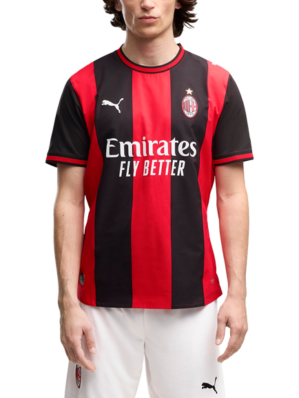 PUMA AC Milan 26/27 Authentic Home Jersey, Black/All Time Red, Black/All Time Red