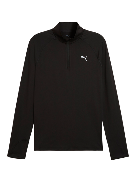 PUMA Velocity Quarter Zip Long Sleeve Running Top, Black - view 2, Black