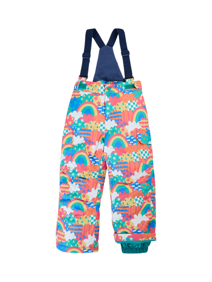 Frugi Kids' Snow Ski Salopettes, Fun Frenzy, Fun Frenzy