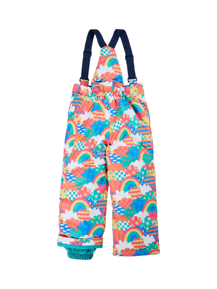 Frugi Kids' Snow Ski Salopettes, Fun Frenzy - view 2, Fun Frenzy