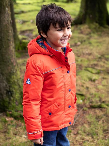 Frugi Kids' Rambler 3-in-1 Coat, Fire/Upon A Star - view 2, Fire/Upon A Star