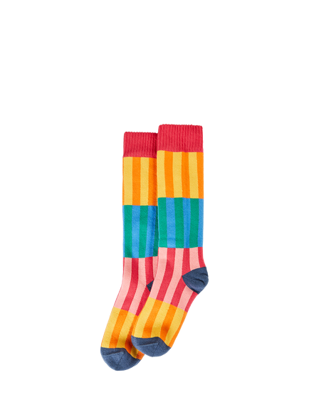Frugi Kids' Brilliant Boot Long Socks, Pack of 2, Fun Frenzy Multipack - view 2, Fun Frenzy Multipack