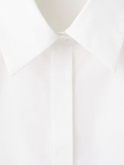 Mango Slim Fit Poplin Long Sleeve Shirt - view 2, White