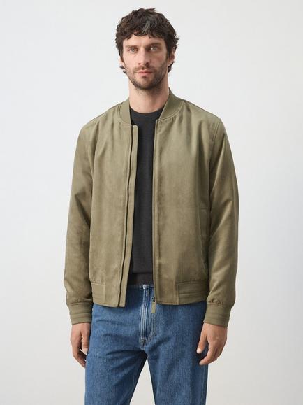 Mango Bomber Jacket, Khaki, Khaki