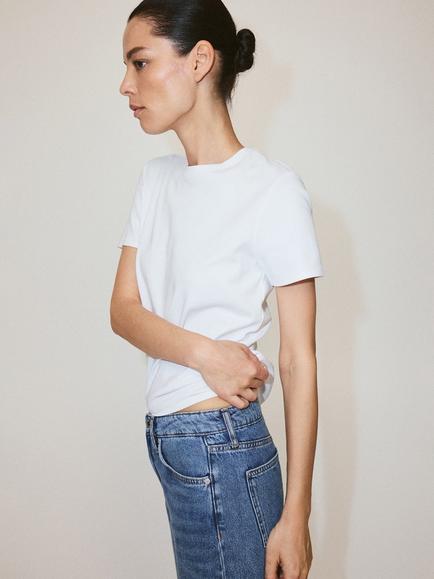 Mango Pure Cotton Loose Fit T-Shirt, White, White