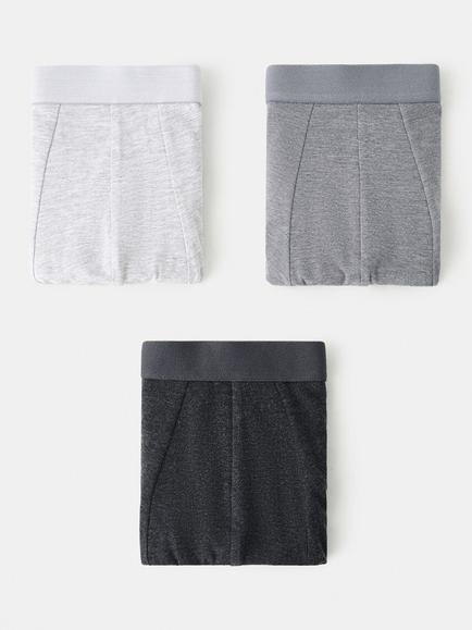 Mango Boxer Shorts, Pack of 3, Light Grey/Multi, Light Grey/Multi