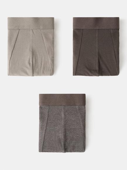 Mango Boxer Shorts, Pack of 3, Beige/Multi, Beige/Multi