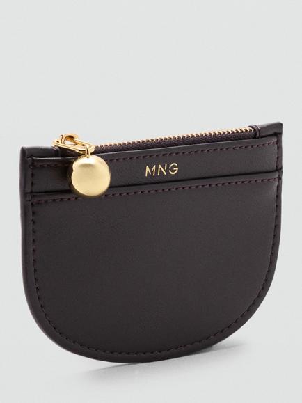 Mango Curved Card Holder, Chocolate - view 2, Chocolate