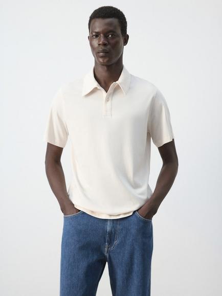 Mango Cotton Polo Shirt, Raw