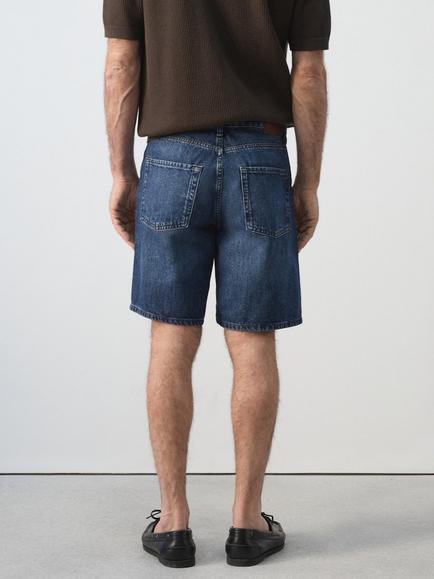 Mango Denim Shorts, Dark Blue - view 2, Dark Blue