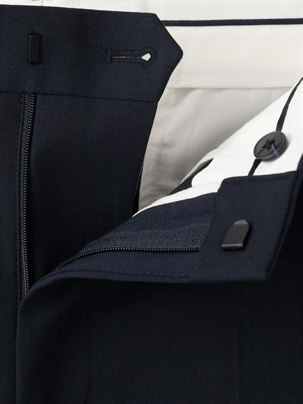 Mango Slim Fit Suit Trousers, Navy - view 2, Navy