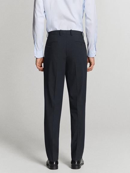 Mango Tailored Suit Trousers, Navy - view 2, Navy