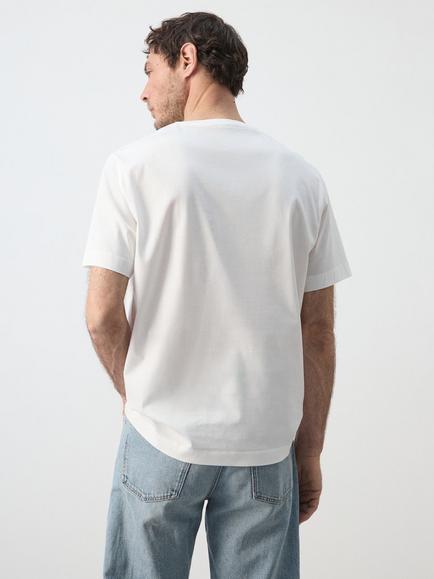 Mango Crew Neck Cotton T-Shirt - view 2, White
