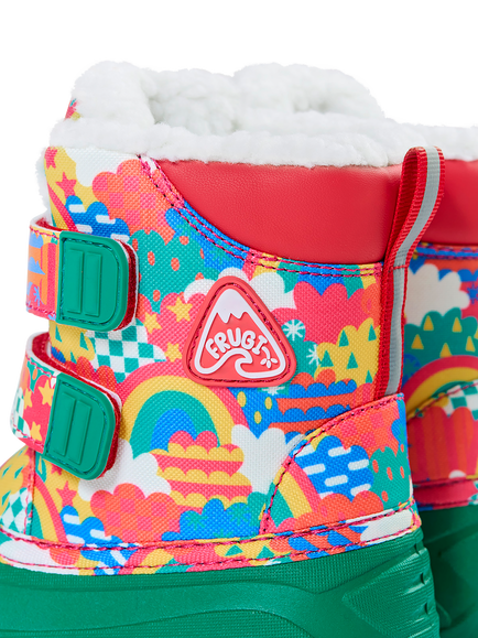 Frugi Kids' Out and About Ankle Boots, Fun Frenzy - view 2, Fun Frenzy
