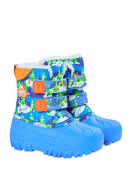Frugi Kids' Out and About Ankle Boots, Starry Slopes, Starry Slopes