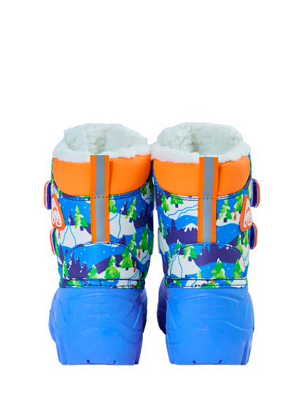 Frugi Kids' Out and About Ankle Boots, Starry Slopes - view 2, Starry Slopes