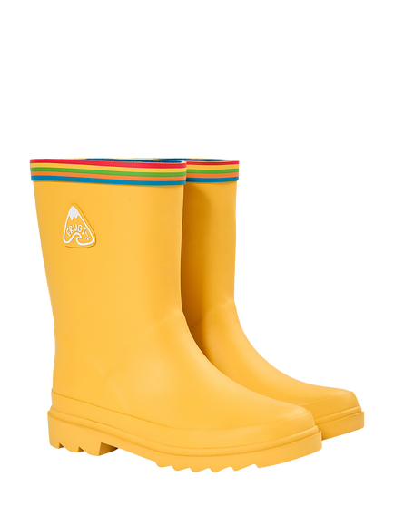 Frugi Kids' Explorer Wellington Boots, Yellow, Yellow
