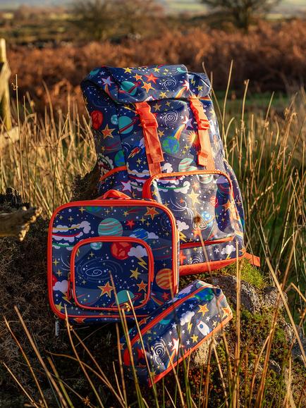 Frugi Kids' Pack A Lunch School Bag, Explore The Stars - view 2, Explore The Stars