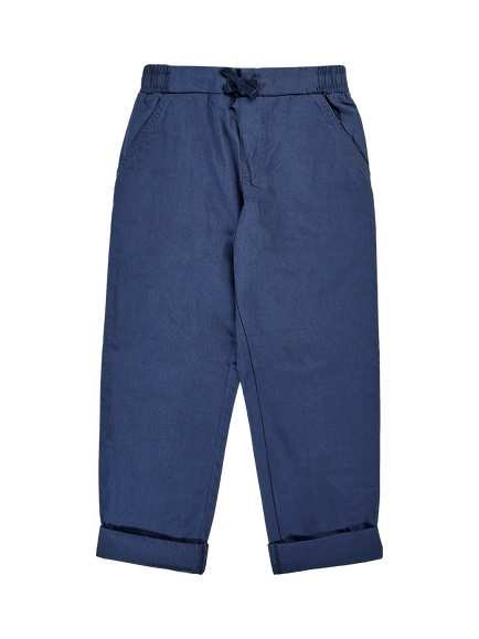 Frugi Baby Everywhere Cotton Chinos, Indigo, Indigo