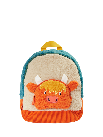 Frugi Kids' Fleece Character Backpack, Multi, Multi