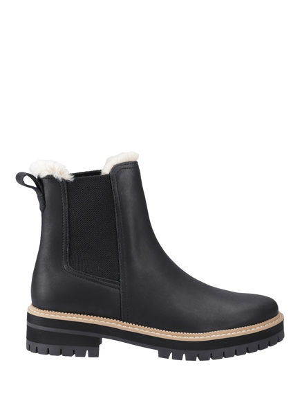 TOMS Bennet Leather Chelsea Boots, Black, Black
