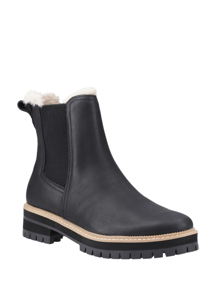TOMS Bennet Leather Chelsea Boots, Black - view 2, Black
