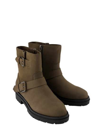 TOMS Ionie Moto Nubuck Ankle Boots, Canteen - view 2, Canteen